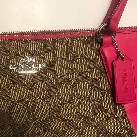 Coach Ava Barbiecore Pink Signature Monogram Tote EUC - Picture 2 of 10